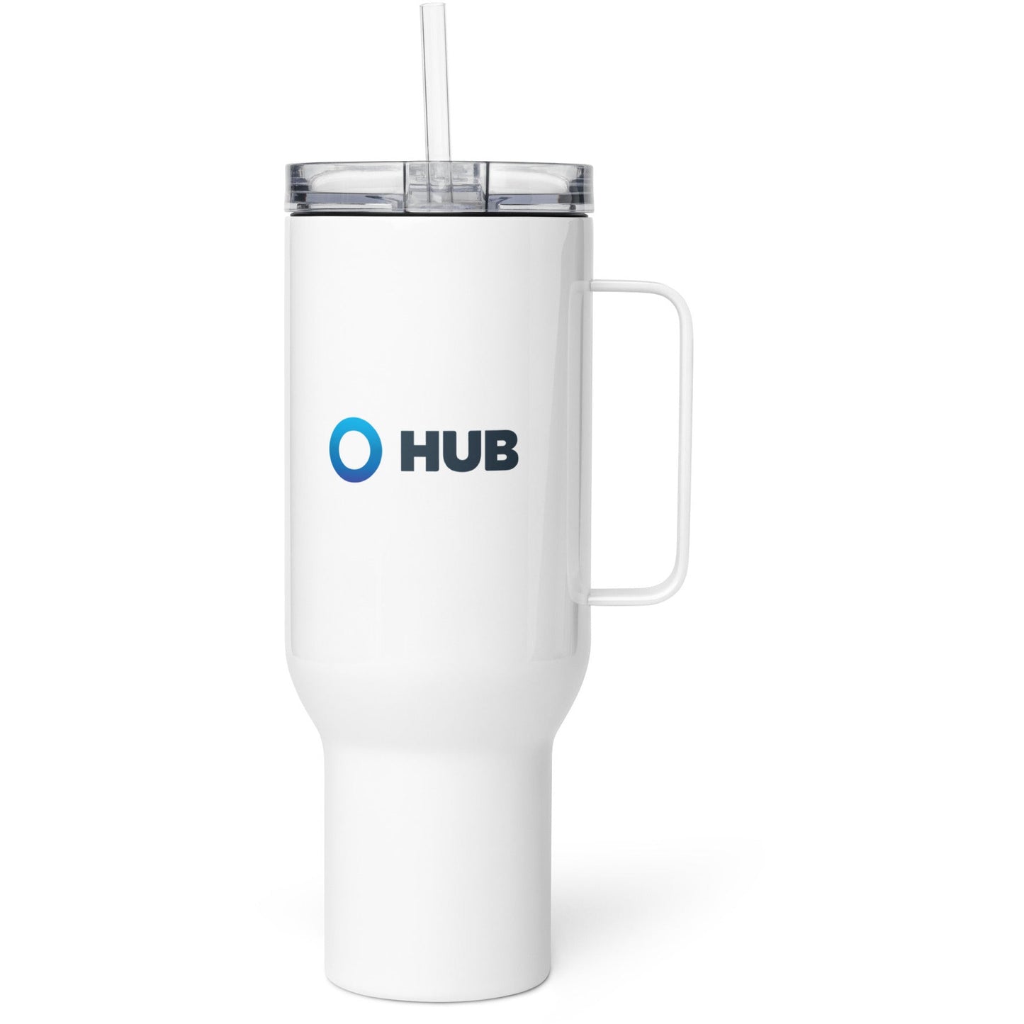 Travel mug with a handle