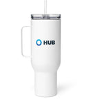 Travel mug with a handle