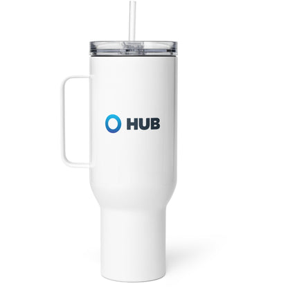 Travel mug with a handle