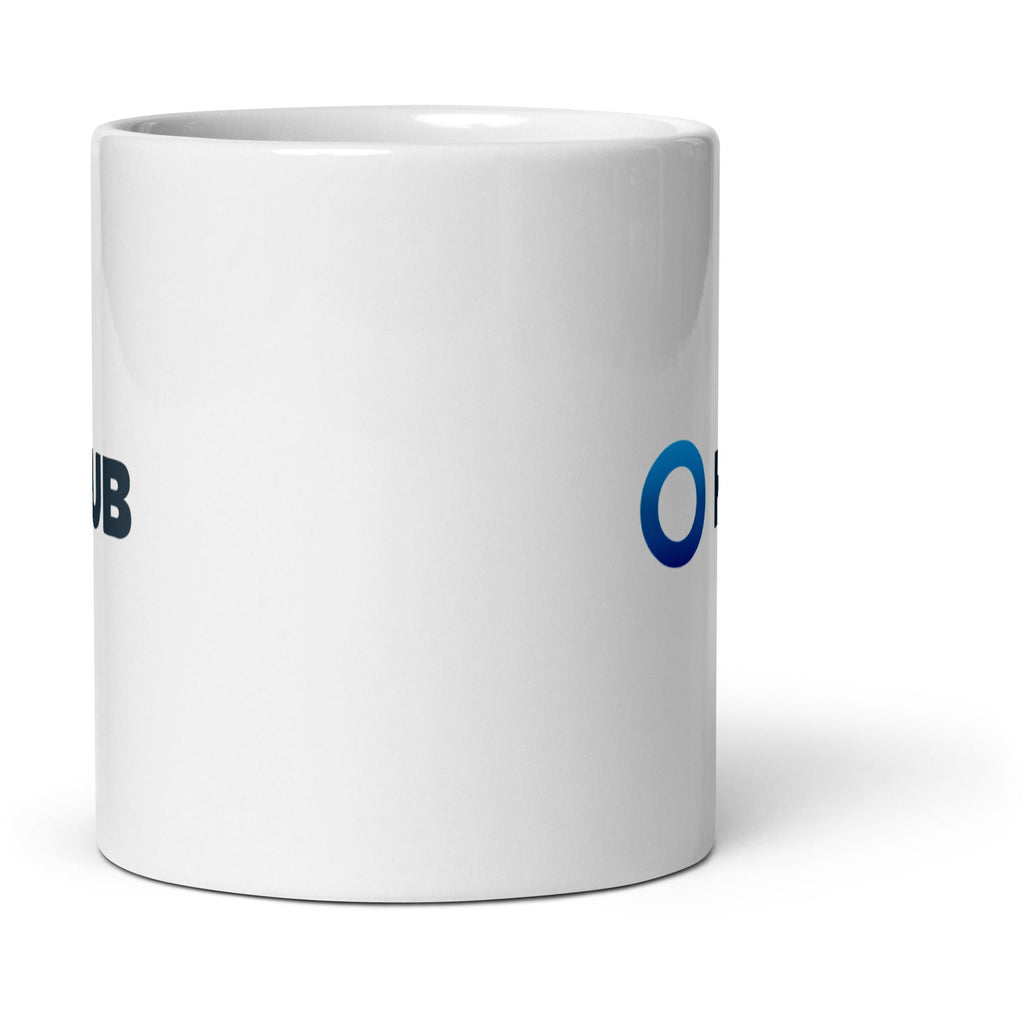 White glossy mug