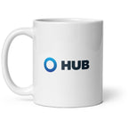 White glossy mug