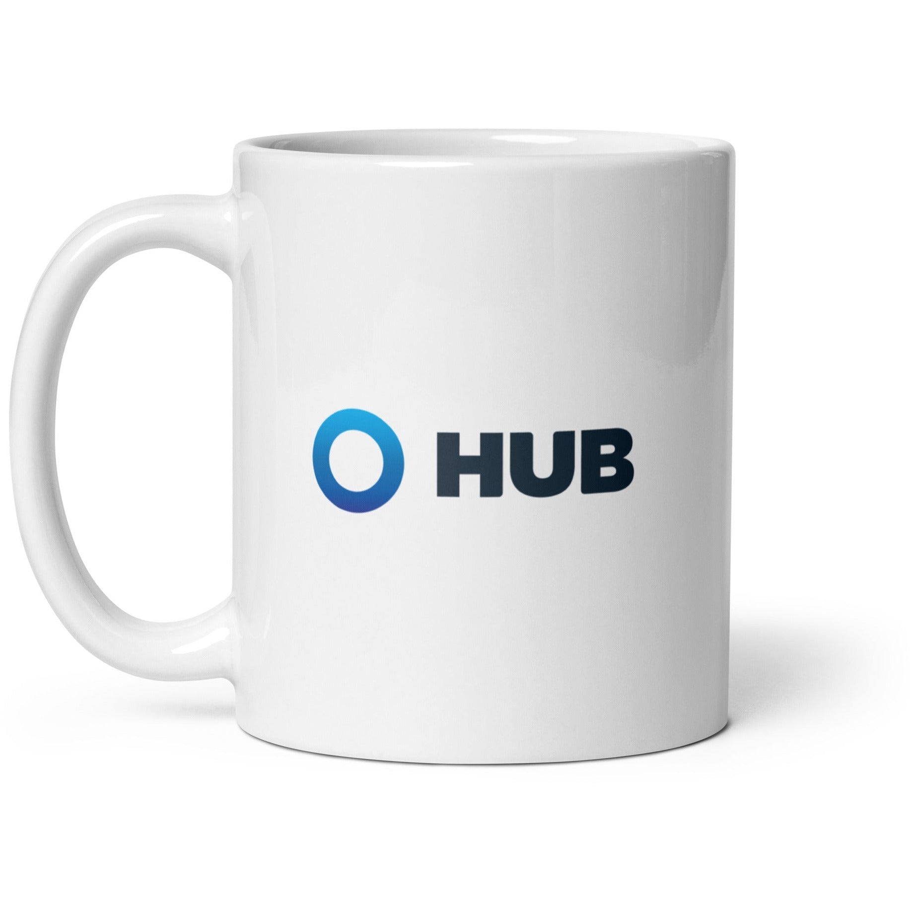 White glossy mug
